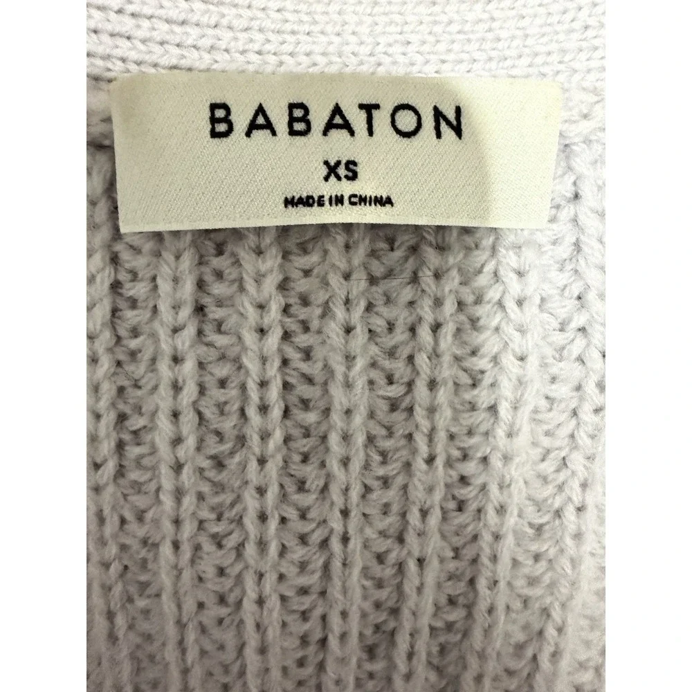 Babaton Aritzia Canberra Merino Wool Cardigan Light Purple/Gray  Women's Size XS